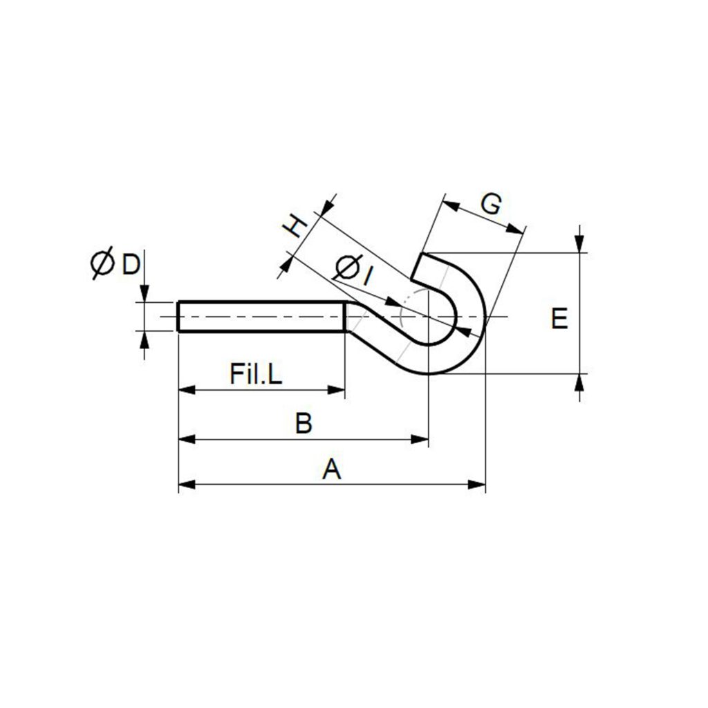 ganci filo piegato acciaio